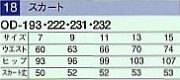 OD231 フロントスカート16廃番のサイズ画像