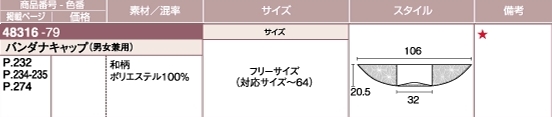 48316 バンダナのサイズ画像