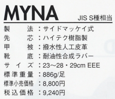 MY24 マイナ(ブラック/ブルー)(廃のサイズ画像