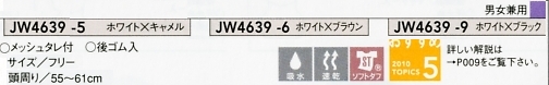JW4639 タレ付キャスケットのサイズ画像