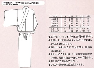 MN5521-1 着物(二部式紅梅)12廃のサイズ画像