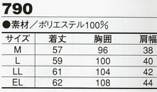 790 チェッカーストライプベストのサイズ画像