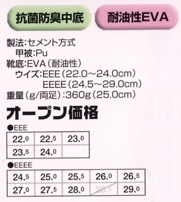 85661 厨房シューズのサイズ画像