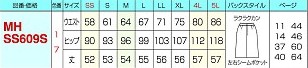 MHSS609S 美形ケアパット取付スカートのサイズ画像