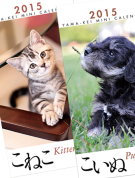 2015年・【ユニフォームのユニフィス】オリジナルのわんにゃん動物カレンダー