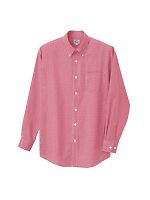 AZ7824 長袖ギンガムチェックBDシャツの関連写真1