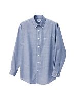 AZ7824 長袖ギンガムチェックBDシャツの関連写真2