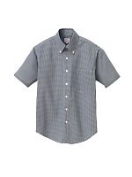 AZ7825 半袖ギンガムチェックBDシャツの関連写真0