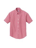 AZ7825 半袖ギンガムチェックBDシャツの関連写真1