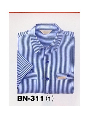 アルト TOUGH,BN311,半袖シャツ(ストライプ)の写真です