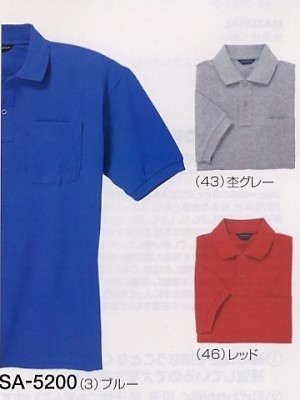 アルト TOUGH,SA5200,ポロシャツ(ポケ付)の写真は2009最新カタログ128ページに掲載されています。