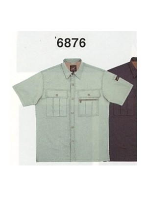 ビッグボーン ｂｉｇｂｏｒｎ,6876,半袖シャツ(14廃番)の写真は2009最新カタログ68ページに掲載されています。