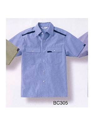 ベスト BEST,BC305,半袖ペアシャツ(サックス)の写真は2024最新カタログ46ページに掲載されています。