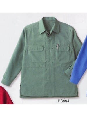 ベスト BEST,BC994,オーバーシャツ(フォレストグリーン)の写真です