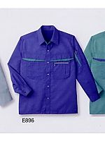 E896 長袖ペアシャツ(ライトブルー)の関連写真0