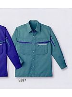 E897 長袖ペアシャツ(エメラルドG)の関連写真0