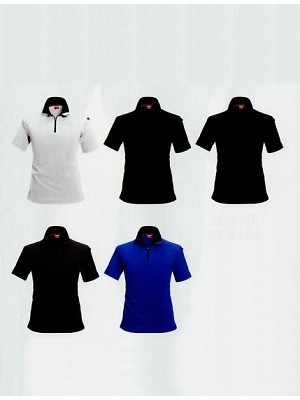 バートル(クロカメ被服),415,半袖ジップシャツの写真は2024最新カタログ91ページに掲載されています。