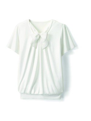 ハネクトーン Counter Biz(カウンタービズ),WP326,フリル袖リボン付ブラウスTシャツの写真です