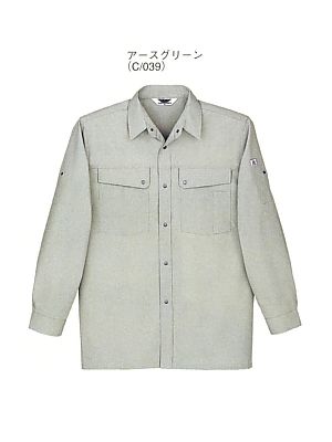 自重堂(JICHODO),107,抗菌防臭長袖シャツの写真は2025-26最新カタログ349ページに掲載されています。