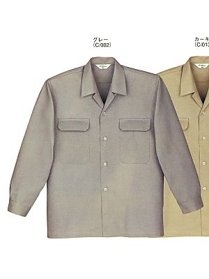 自重堂・JAWIN・制服百科,7650,長袖オープンシャツの写真は2024最新カタログ447ページに掲載されています。