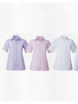 カーシー ENJOY(エンジョイ) CAREAN AMUS-NET HEARTGREEN,ESB356,半袖スキッパーブラウスの写真です