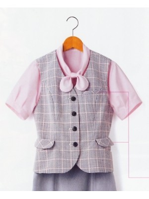 カーシー ENJOY(エンジョイ) CAREAN AMUS-NET HEARTGREEN,ESV322,ベスト(事務服)の写真です