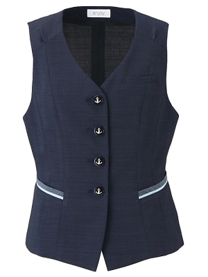 カーシー ENJOY(エンジョイ) CAREAN AMUS-NET HEARTGREEN,ESV664,ベスト(事務服)の写真です