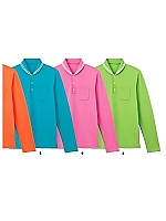 HM2078 長袖ラウンドカラーポロの関連写真0