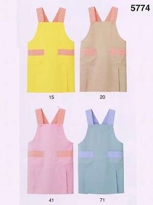 シャロレー（児島）　介護・福祉・医療・保育士スタッフ,5774,エコエプロンの写真は2024最新カタログ79ページに掲載されています。