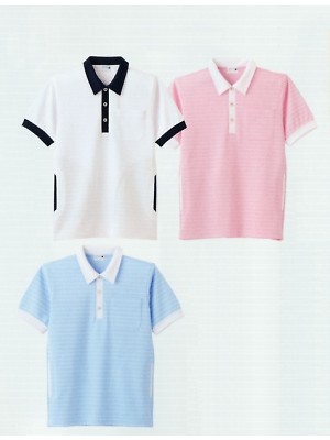 シャロレー（児島）　介護・福祉・医療・保育士スタッフ,6912,半袖ポロシャツの写真は2024最新カタログ20ページに掲載されています。