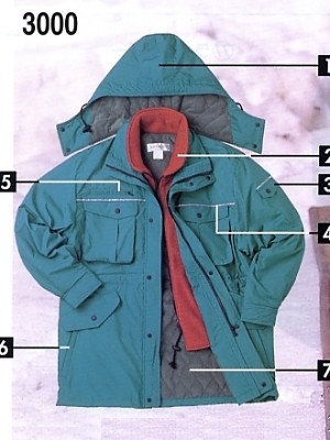 NAKATUKA CALJAC,3000,防水防寒コートの写真です