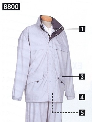 NAKATUKA CALJAC,8800,レインウェアーの写真は2024-25最新カタログ81ページに掲載されています。