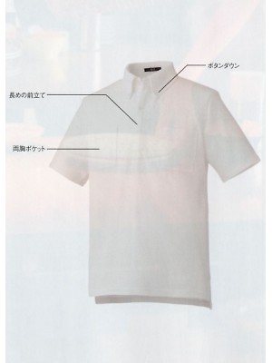 NAKATUKA CALJAC,D404P,ピケニット半袖シャツの写真は2024最新カタログ50ページに掲載されています。