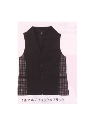 サンエス SUN-S,AM60430,メンズマルチチェックベストの写真です