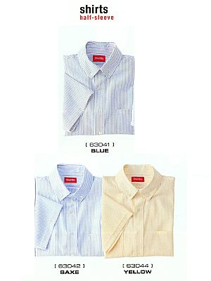 セロリー Selery ifory SKITTO,63041,半袖シャツ(ブルーストライプ)の写真です