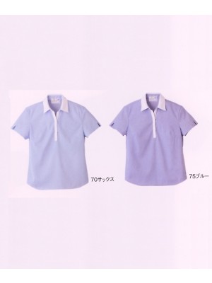 トンボ KIRAKU（キラク） ケアウェアー,CR122,レディスニットシャツの写真は2019最新カタログ72ページに掲載されています。