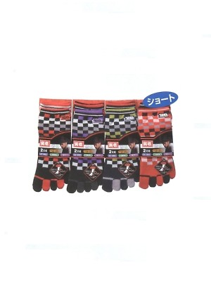 寅壱(TORA style),0108-909,ソックス2足組5本指(市松)の写真は2024-25最新カタログ169ページに掲載されています。