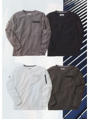 寅壱(TORA style),5761-617,長袖クルーネックTシャツの写真です