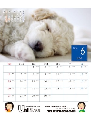 ユニフォームのユニフィス,CAL2010-06,2010年度版カレンダー・6月の写真です