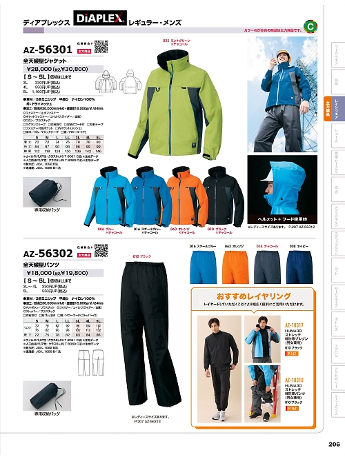 アイトス ＨｅｒｏｓＵｎｉｆｏｒｍ,AZ56301,全天候型ジャケットの写真は2025-26最新のオンラインカタログの206ページに掲載されています。