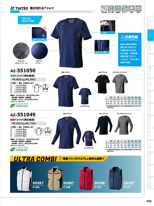 アイトス ＨｅｒｏｓＵｎｉｆｏｒｍ,AZ551050 半袖Tシャツの写真は2026最新オンラインカタログ232ページに掲載されています。