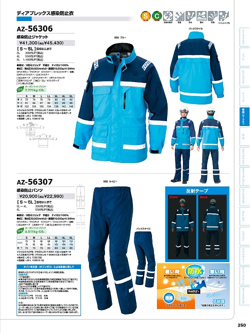 アイトス ＨｅｒｏｓＵｎｉｆｏｒｍ,AZ56307,感染防止パンツの写真は2026最新カタログ250ページに掲載されています。