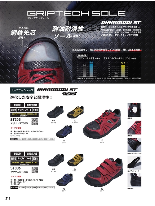 ビッグボーン ｂｉｇｂｏｒｎ,ST306 安全靴(セーフティーシューズ)の写真は2022最新オンラインカタログ216ページに掲載されています。