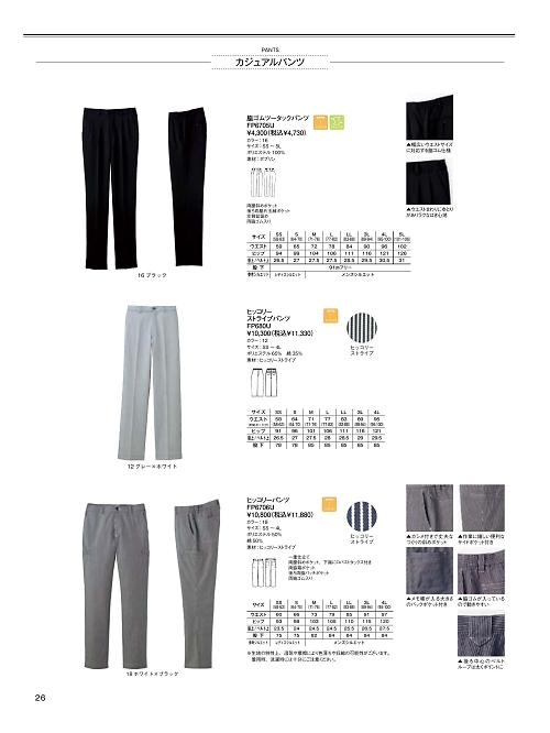 ボンマックス BONMAX,FP6706U ヒッコリーパンツの写真は2025最新オンラインカタログ26ページに掲載されています。