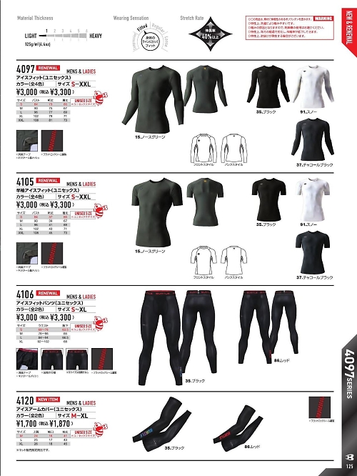 バートル(BURTLE),4105,半袖アイスフィッテッドの写真は2026最新カタログ125ページに掲載されています。