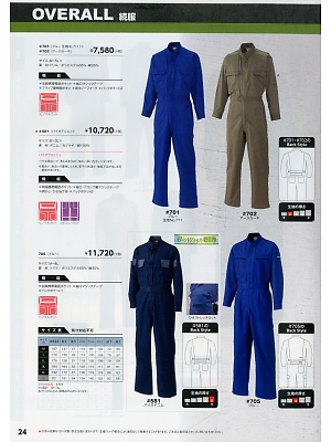 ソルディ ＳｕｎＤｉｓｋ [日の丸繊維],581,ツナギ(デニム)(廃番)の写真は2018最新のオンラインカタログの24ページに掲載されています。