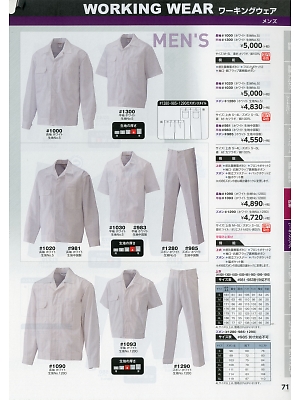 日の丸繊維 ＳｕｎＤｉｓｋ,1090 帯電男子長袖の写真は2018最新オンラインカタログ71ページに掲載されています。