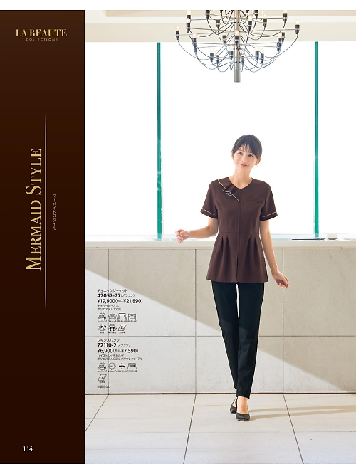 ジョア enjoie アンジョア,42057 チュニックジャケットの写真は2025-26最新オンラインカタログ114ページに掲載されています。