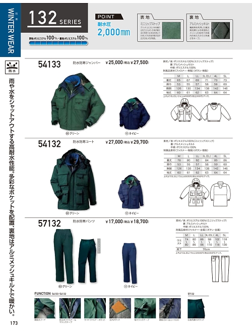 クロダルマ ＫＵＲＯＤＡＲＵＭＡ,54132,コート(防水防寒)の写真は2023-24最新のオンラインカタログの173ページに掲載されています。