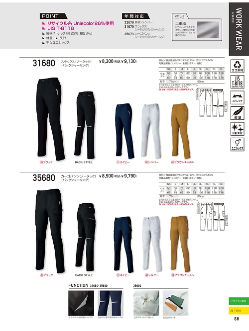 クロダルマ ＫＵＲＯＤＡＲＵＭＡ,35680 カーゴパンツの写真は2025最新オンラインカタログ66ページに掲載されています。